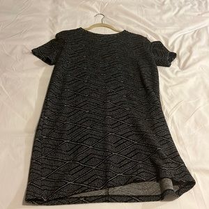 Zara black pattern shift dress